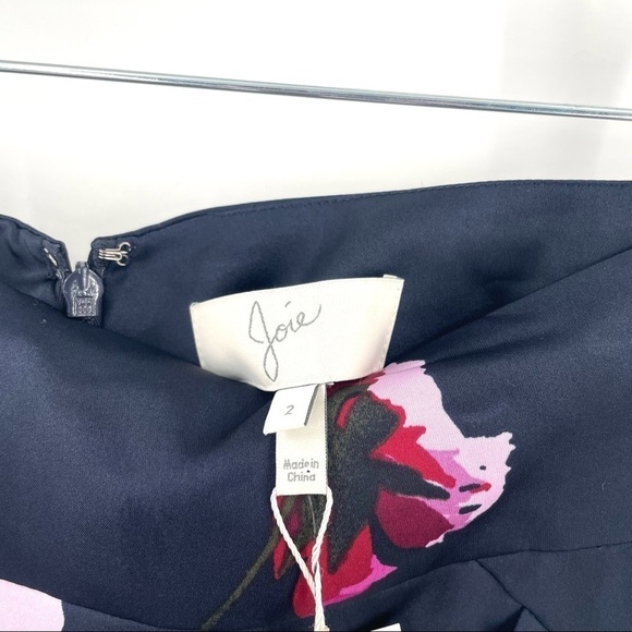 JOIE Alphina Front-Drape Floral-Print Knee-Length Skirt NWT - Picture 6 of 9